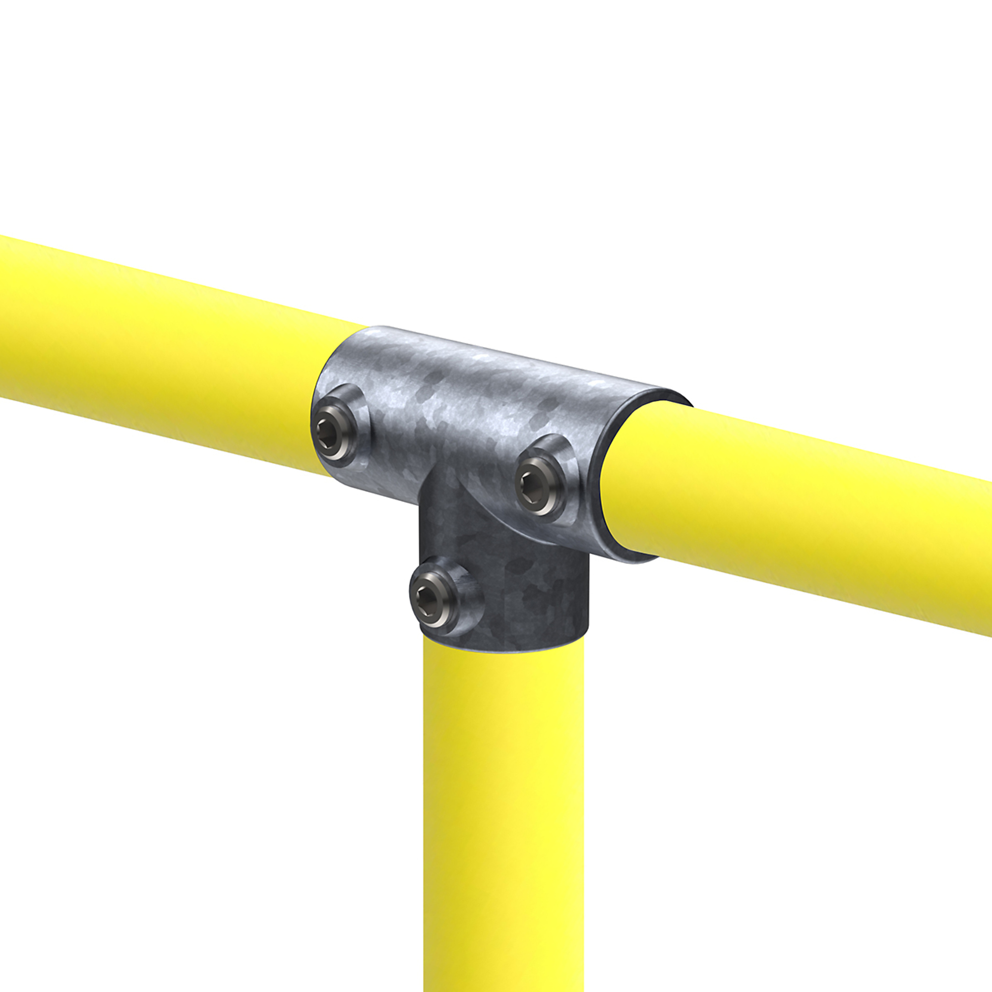 Safety Rail Co. Galvanized Pipe Fitting - Three Socket Angle Tee - 1-1/4in - MODEL #150255